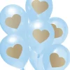 Niebieskie balony z sercem (5szt.)