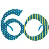 Okulary 60 URODZINY niebieskie
