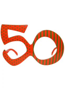Okulary 50 URODZINY pomarańczowe