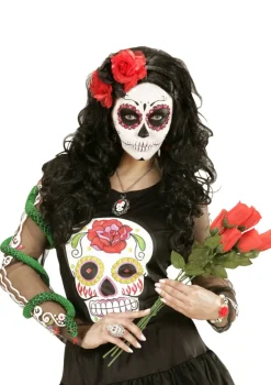 Opaska CZERWONE RÓŻE Dia de los Muertos