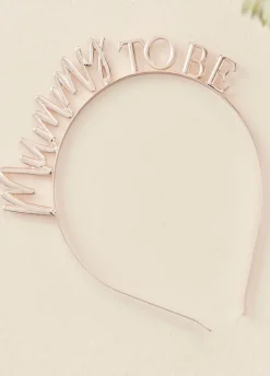 Opaska na baby shower MUMMY TO BE rose gold
