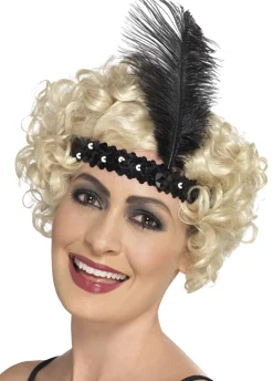 Opaska z piórkiem FLAPPER czarna