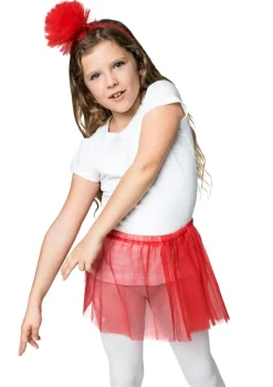 Opaska z tiulem czerwona
