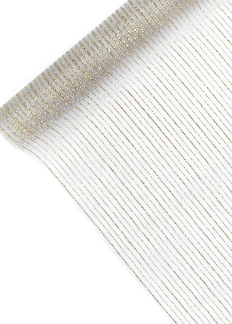 Organza ZŁOTE PASKI 0,48 x 9m