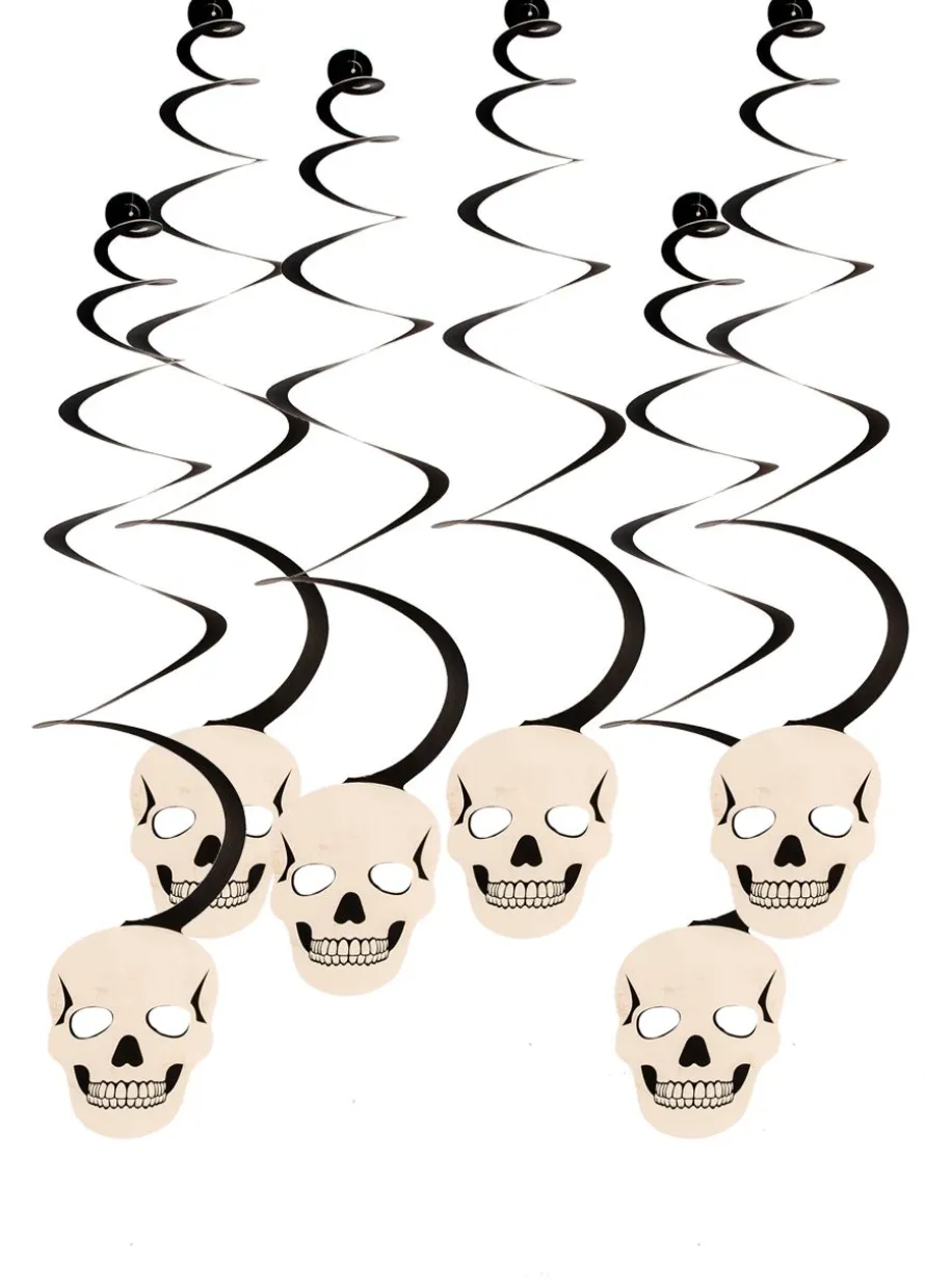 Ozdoba na Halloween CZASZKI swirl (6 szt.)