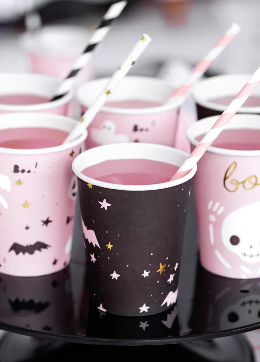 Papierowe kubeczki na Halloween BOO (6szt.)