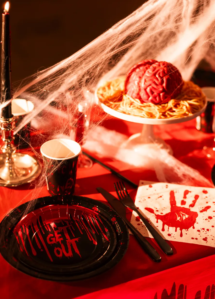 Papierowe talerzyki na halloween GET OUT