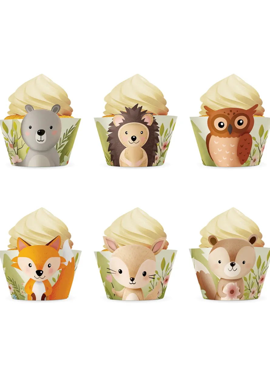 Papilotki do muffinek LEŚNI PRZYJACIELE (6szt.)