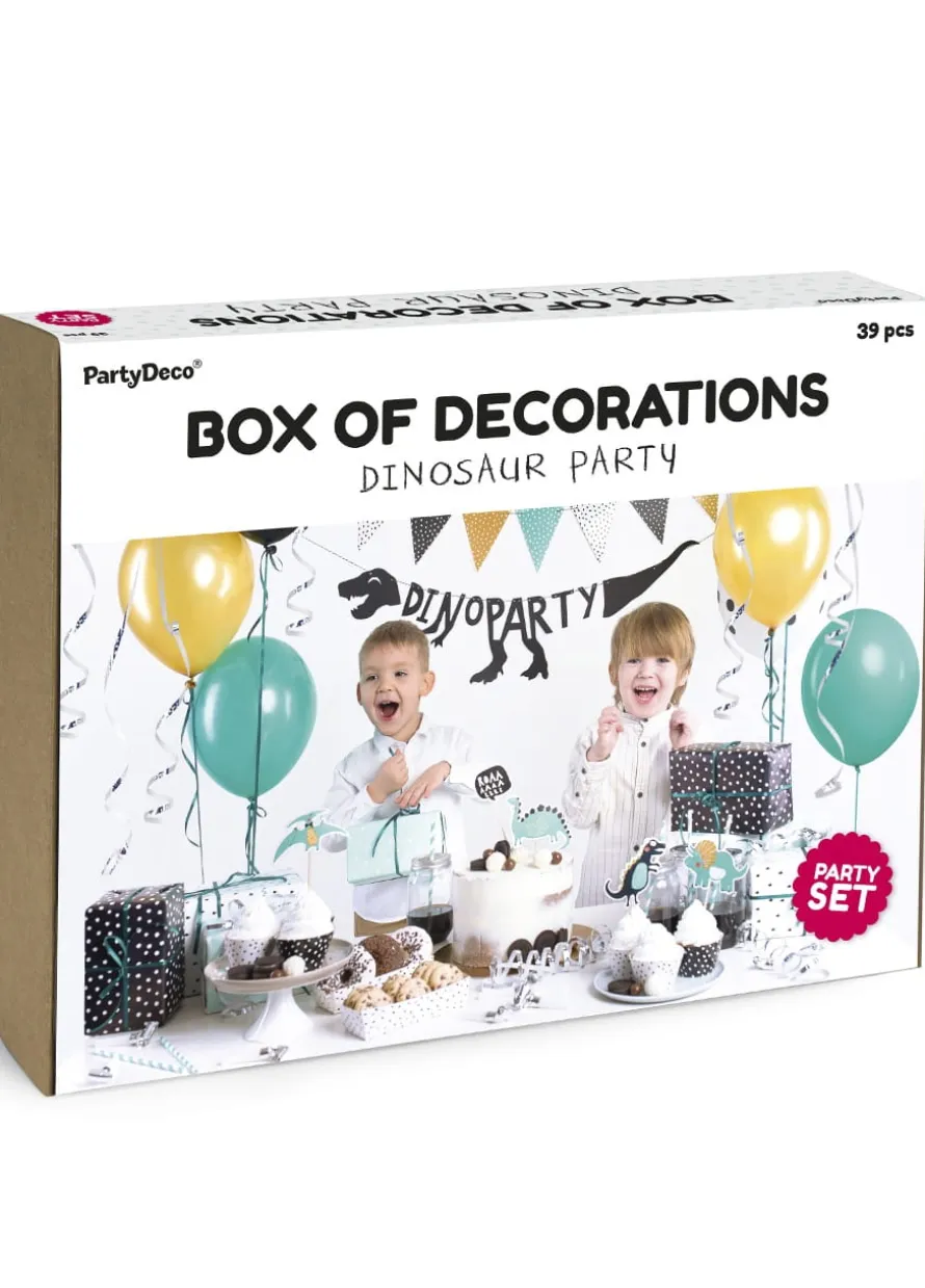 Party box zestaw dekoracji DINOZAURY