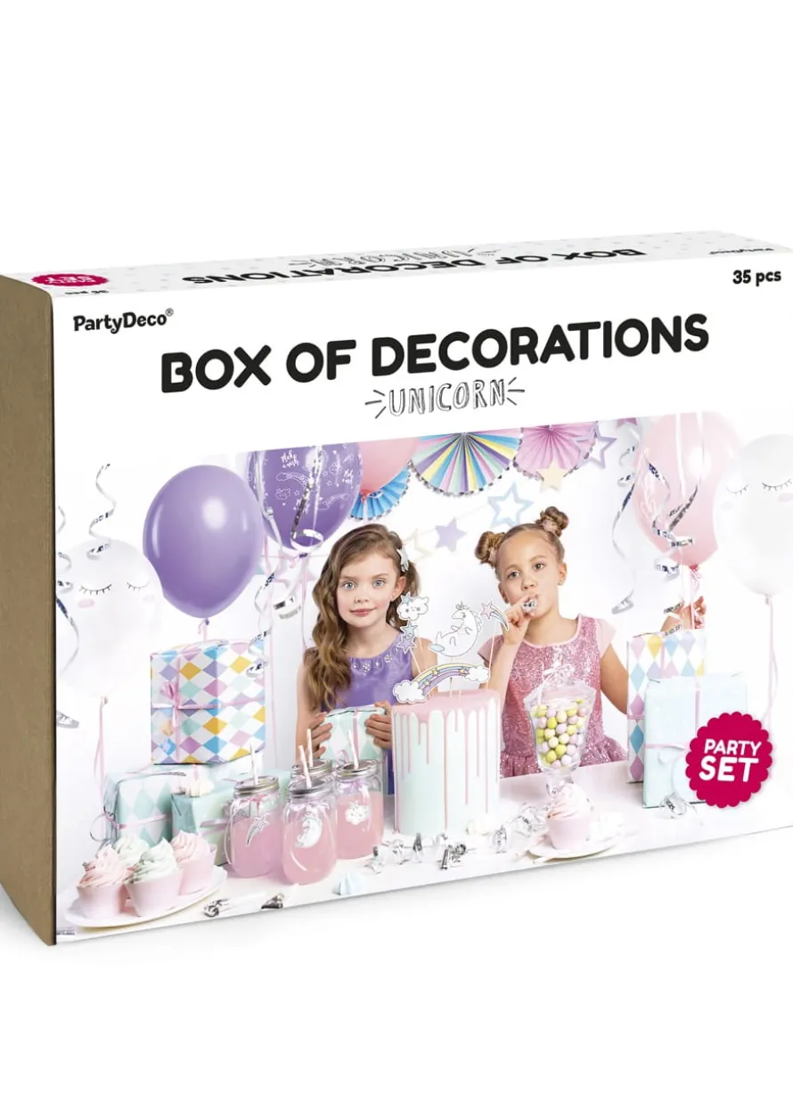 Party box zestaw dekoracji JEDNOROŻEC