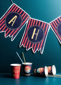 Personalizowana girlanda DEKORACJE NA PIRACKIE URODZINY 4-8 znaków