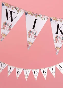 Personalizowana girlanda na 18 urodziny KWIATY 4-8 znaków