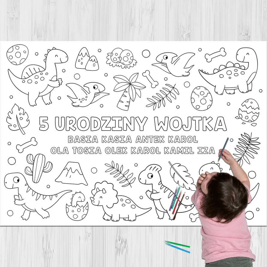 Personalizowana kolorowanka DINOZAUR