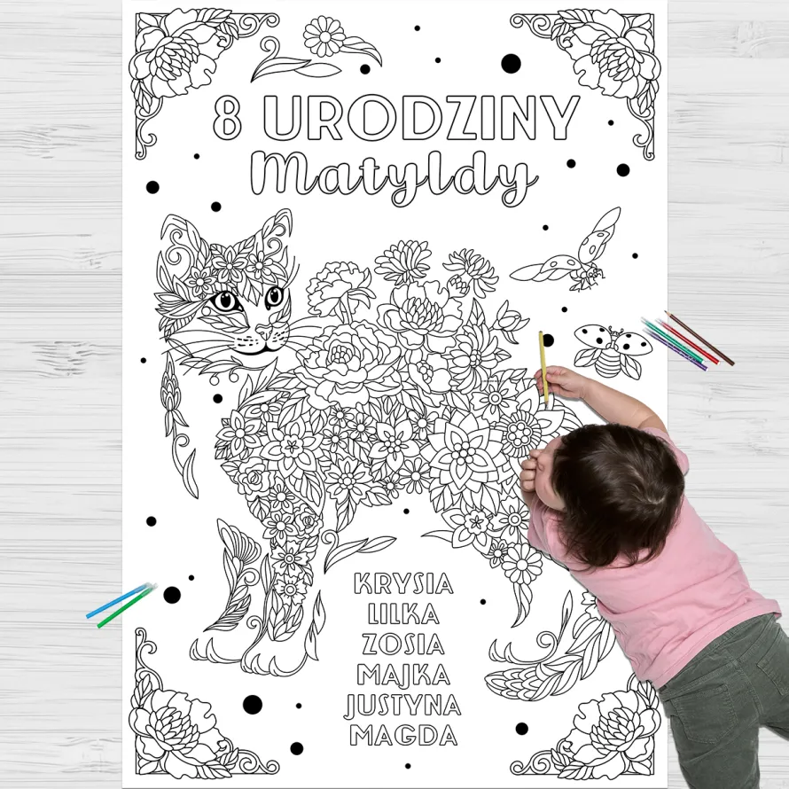 Personalizowana kolorowanka Z KOTEM