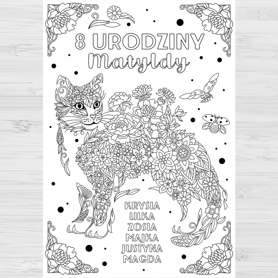 Personalizowana kolorowanka Z KOTEM