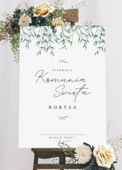Personalizowana księga gości KOMUNIA