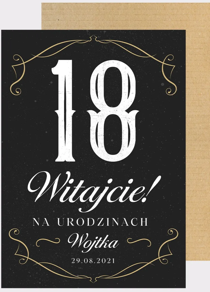 Personalizowana tablica powitalna 18 URODZINY CHŁOPAKA