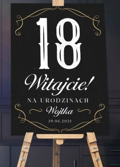 Personalizowana tablica powitalna 18 URODZINY CHŁOPAKA