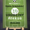 Personalizowana tablica powitalna BOISKO dekoracja na urodziny piłkarza