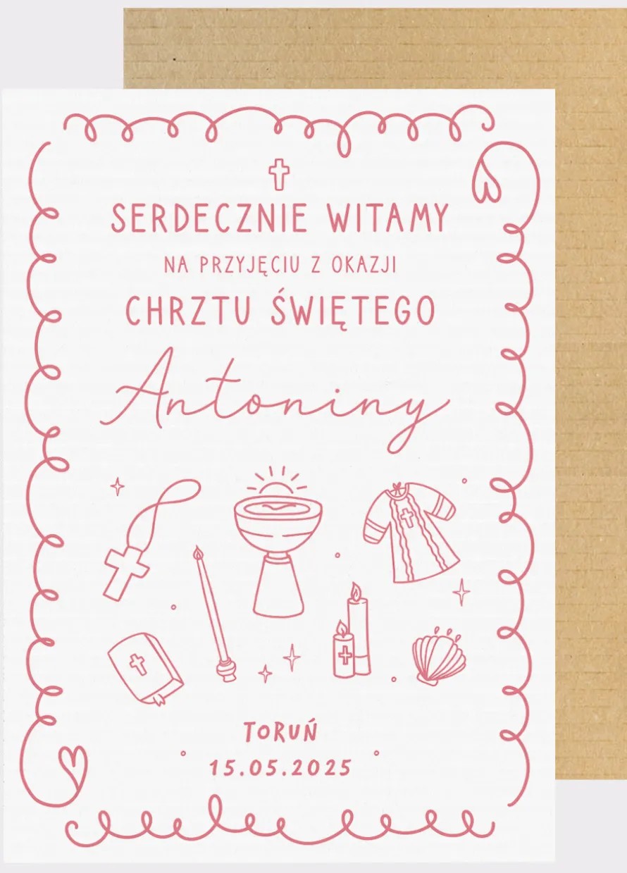 Personalizowana tablica powitalna NA CHRZEST dziewczynki