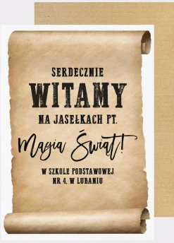 Personalizowana tablica powitalna OBWIESZCZENIE