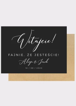 Personalizowana tablica powitalna WITAJCIE dekoracja sali weselnej