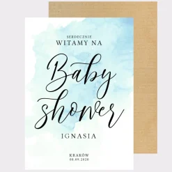 Personalizowana tablica powitalna BABY SHOWER boy