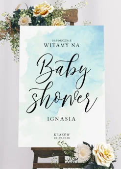 Personalizowana tablica powitalna BABY SHOWER boy