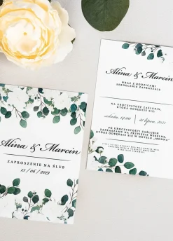Personalizowane ELEGANCKIE zaproszenia ślubne