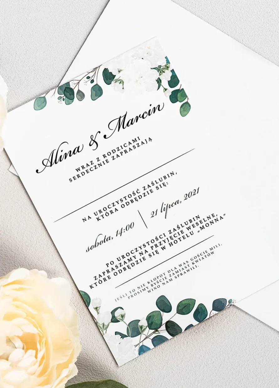 Personalizowane ELEGANCKIE zaproszenia ślubne