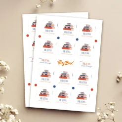 Personalizowane naklejki do książek BIBLIOTEKA