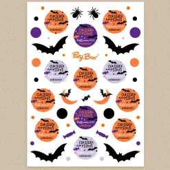 Personalizowane naklejki na halloween CUKIEREK ALBO PSIKUS