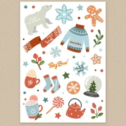 Personalizowane naklejki świąteczne WINTER WONDERLAND