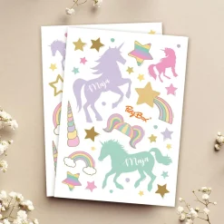 Personalizowane naklejki Z JEDNOROŻCEM