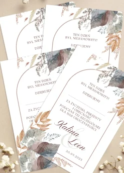 Personalizowane podziękowania dla gości BOHO