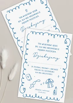 Personalizowane podziękowania na chrzest chłopca