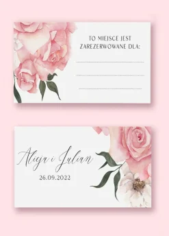 Personalizowane winietki ślubne do wypisania KWIATY (15szt.)