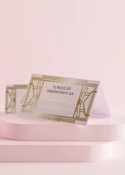 Personalizowane winietki na urodziny GLAMOUR różowe (15szt.)