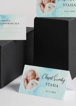 Personalizowane winietki na CHRZEST CHŁOPCA