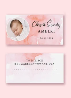 Personalizowane winietki na CHRZEST DZIEWCZYNKI