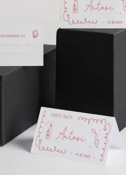 Personalizowane winietki na stół CHRZEST ŚWIĘTY