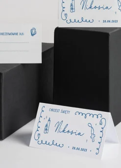Personalizowane winietki NA CHRZEST chłopca 15 szt.