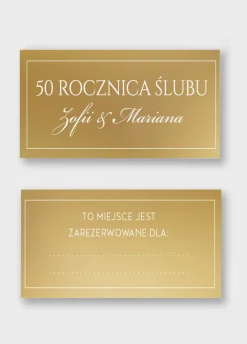 Personalizowane winietki złote NA 50 ROCZNICĘ ŚLUBU