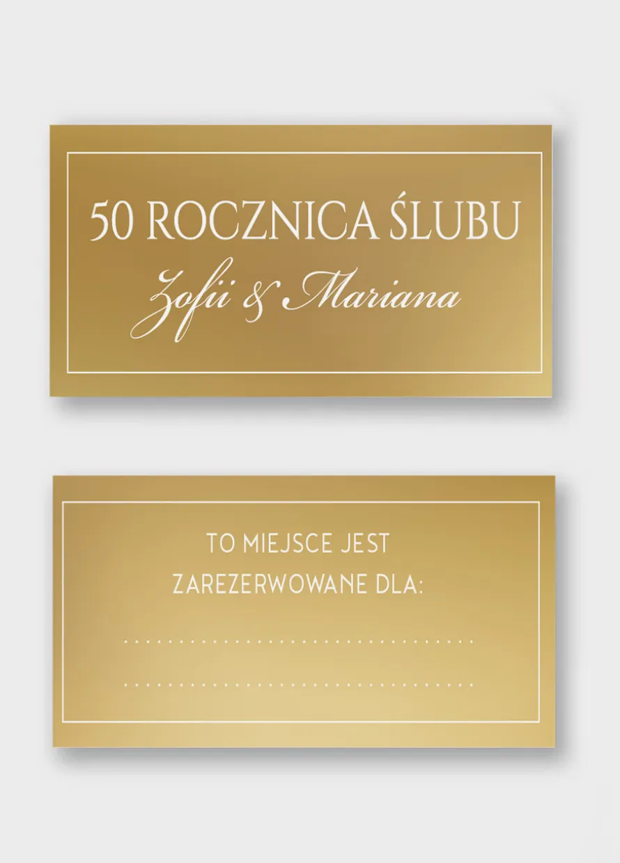 Personalizowane winietki złote NA 50 ROCZNICĘ ŚLUBU