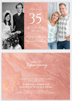 Personalizowane zaproszenie na 35 ROCZNICĘ ŚLUBU ze zdjęciami