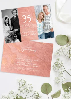 Personalizowane zaproszenie na 35 ROCZNICĘ ŚLUBU ze zdjęciami