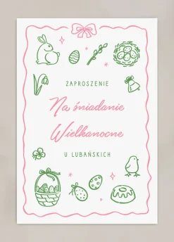 Personalizowane zaproszenie na ŚNIADANIE WIELKANOCNE