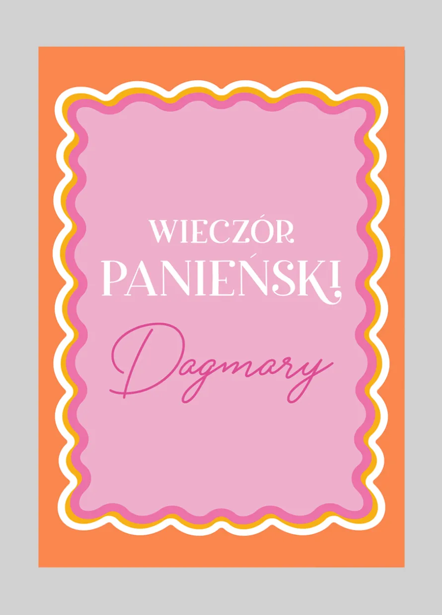Personalizowane zaproszenia na WIECZÓR PANIEŃSKI
