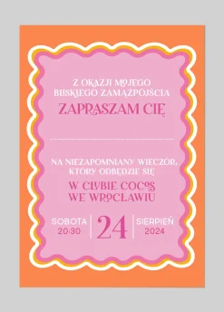 Personalizowane zaproszenia na WIECZÓR PANIEŃSKI