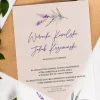 Personalizowane zaproszenia ślubne LAWENDOWE